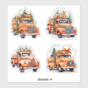 Kerst Sinaasappel  Trucks Sticker