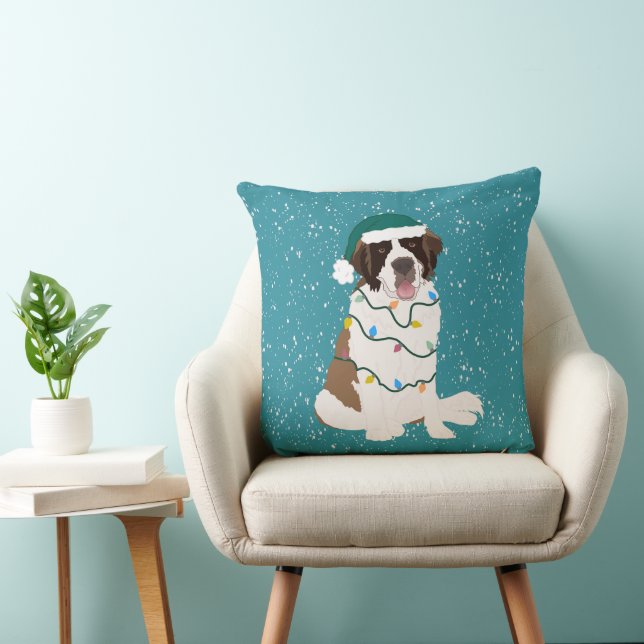Kerst Sint Bernard Kussen (Stoel)