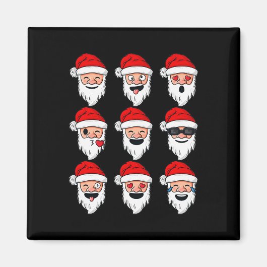 Kerst Sinterklaas Fun Faces Jongens Meisjes Kinder Magneet (Voorkant)