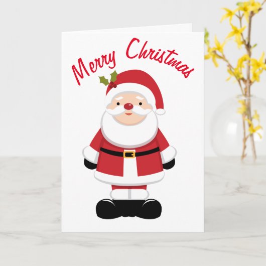 Kerst Sinterklaas Kaart (Gele Bloem)