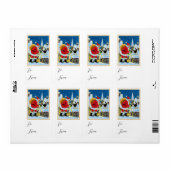Kerst Sinterklaas Kat Cadeau Sticker Label (Full Sheet)