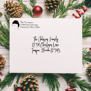 Kerst Sinterklaas Pet Retouradres Zelfinktende Stempel