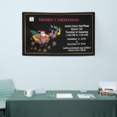 Kerst Sinterklaas Vakantie uren personaliseren Spandoek (Beurs)