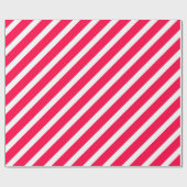 Kerst Sjabloon Nostalgische rode witte strepen Cadeaupapier (Vlak)