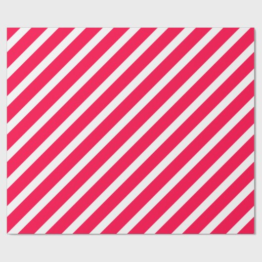 Kerst Sjabloon Nostalgische rode witte strepen Cadeaupapier (Vlak)