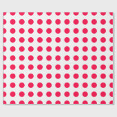 Kerst Sjabloon Rode Polka Dots Wit Rustiek Cadeaupapier (Vlak)