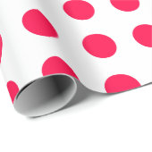 Kerst Sjabloon Rode Polka Dots Wit Rustiek Cadeaupapier (Rol Hoek)