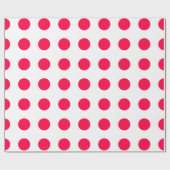 Kerst Sjabloon Rode Polka Dots Wit Trendy Cadeaupapier (Vlak)