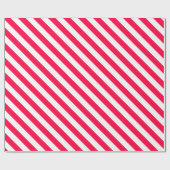 Kerst Sjabloon Rood Wit Gestreept Trendy Classy Cadeaupapier (Vlak)