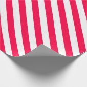 Kerst Sjabloon Rood Wit Gestreept Trendy Classy Cadeaupapier (Hoek)