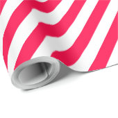 Kerst Sjabloon Rood Wit Stripes Classic Cadeaupapier (Rol Hoek)