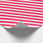 Kerst Sjabloon Rood Wit Stripes Classic Cadeaupapier (Hoek)