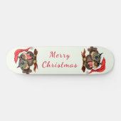Kerst Skateboard Baby Uil met Gift (Horizontaal)