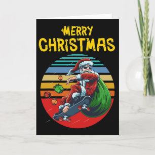 Kerst Skateboarden Kerstman Skater Grappige Kerst Kaart