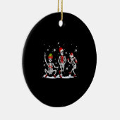 Kerst Skelet Creepy Dancing Keramisch Ornament (Rechts)