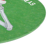 Kerst Skelet Glanzende Ornamenten Groen Goud Snijplank (Hoek)