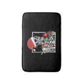 Kerst Skelet Lachende Schedel Drink Koffie S Badmat (Voorkant Verticaal)