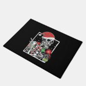 Kerst Skelet Lachende Schedel Drink Koffie S Deurmat (Schuin)