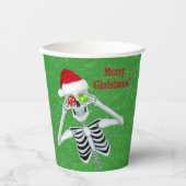 Kerst Skelet Sneeuwvlok Ornamenten Pet Groen Papieren Bekers (Voorkant)
