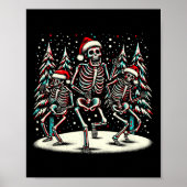 Kerst Skeletons -  Halloween Kostuum Poster (Voorkant)