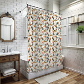 Kerst Ski Lodge Douchegordijn