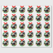 kerst skunk cadeaupapier (Vlak)