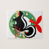 kerst skunk legpuzzel (Horizontaal)