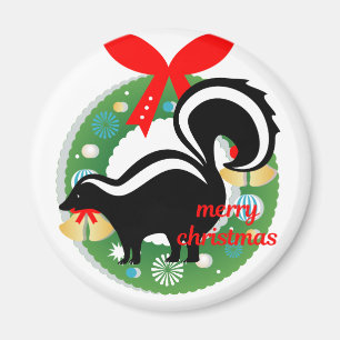kerst skunk magneet