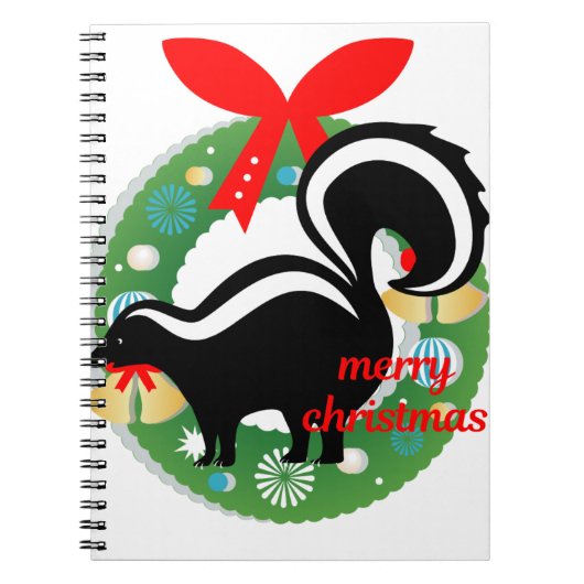 kerst skunk notitieboek (Voorkant)