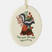 Kerst Skunk Pun: Jingle ruikt Keramisch Ornament (Rechts)