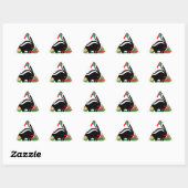 kerst skunk sticker (Vel)