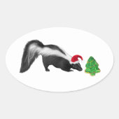 Kerst Skunk Stickers (Voorkant)