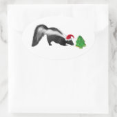 Kerst Skunk Stickers (Tas)