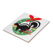 kerst skunk tegeltje (Zijkant)