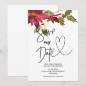 Kerst Sla onze datum op Wintertrouwdag Kaart (Voorkant / Achterkant)