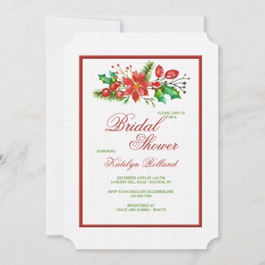 Kerst Slag Invitatie Kaart (Voorkant)