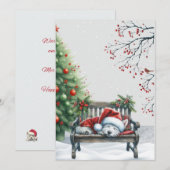 Kerst Slapende Westie Kaart (Voorkant / Achterkant)