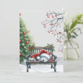 Kerst Slapende Westie Kaart (Staand voorkant)