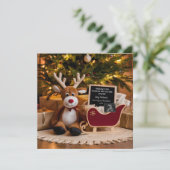 Kerst slee aankondiging zwangerschap (Staand voorkant)