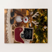 Kerst slee aankondiging zwangerschap legpuzzel (Horizontaal)