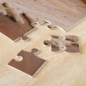 Kerst slee aankondiging zwangerschap legpuzzel (Zijkant)