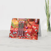 Kerst slee close-up kaart (Voorkant)