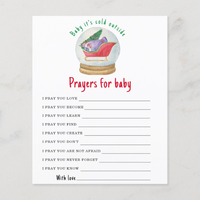 Kerst slee - Feestspel | gebeden voor baby (Voorkant)