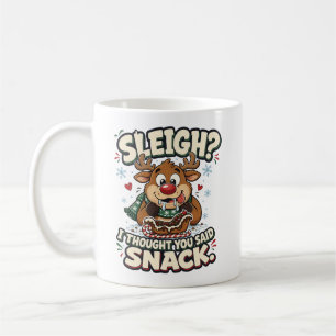 Kerst slee? Ik dacht dat je snack zei Grappige Ker Koffiemok