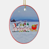 Kerst slee keramisch ornament (Rechts)