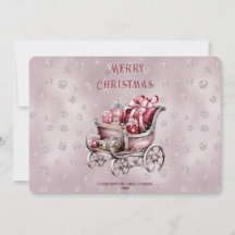 Kerst slee met cadeaus kerstkaart