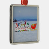 Kerst slee metalen ornament (Rechts)