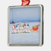 Kerst slee metalen ornament (Links)
