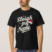 Kerst slee naam vibes t-shirt (Voorkant)
