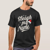 Kerst slee naam vibes t-shirt (Voorkant)